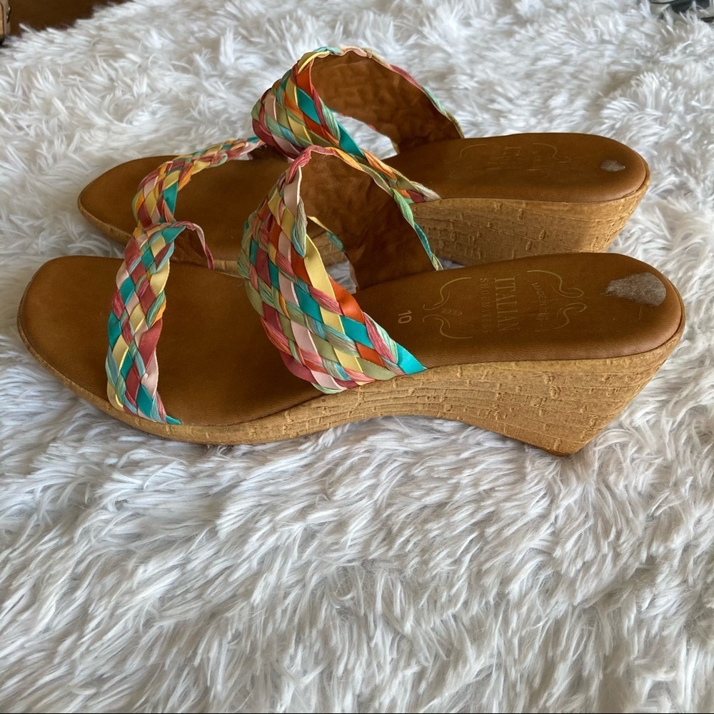 Italian Shoemakers Woven Tina Wedge Sandal - Picture 3 of 8
